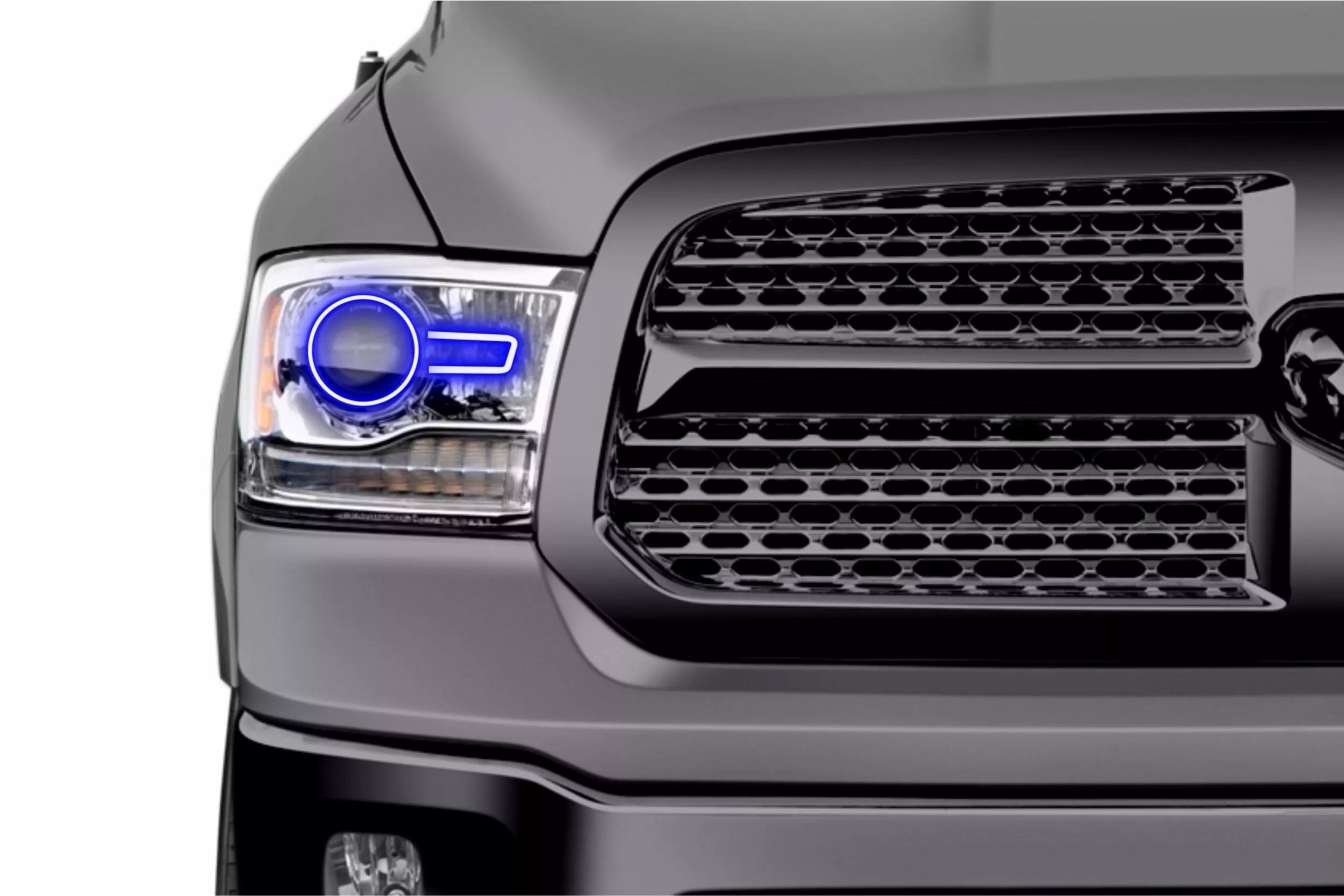 Dodge Ram W/Projectors (13-17): Prism Fitted Halos (RGB) - The HID Factory
