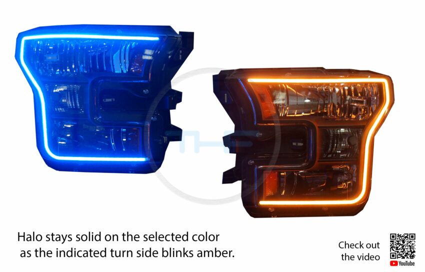2015-2016 Ford F150 Headlights w/DRL LED Colorshift Switchback, the best HID Headlight kits.