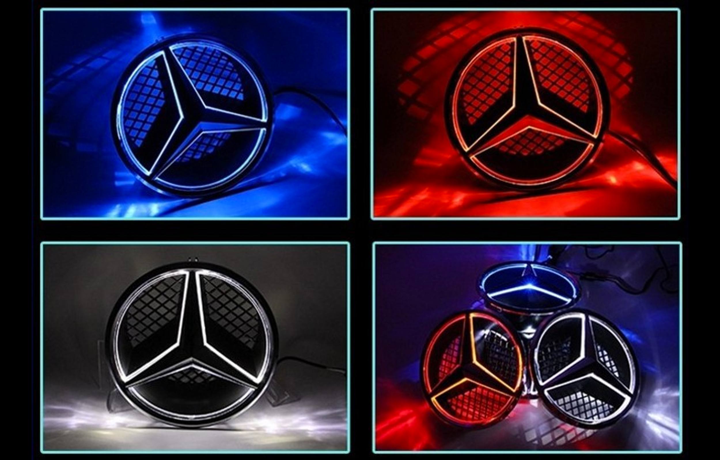 illuminated LED  star grille emblem badge for Mercedes-Benz A C E CLS 2011-2016 