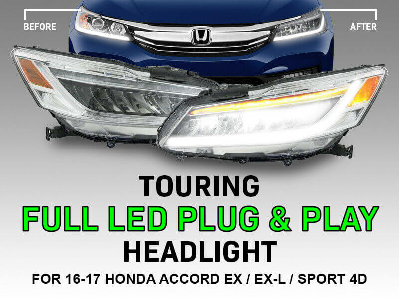 Details about   Halogen Headlight Lamp Assembly LH RH Pair for Honda Accord EX EX-L Sedan New
